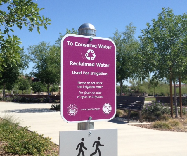 Reclaimed Water sign