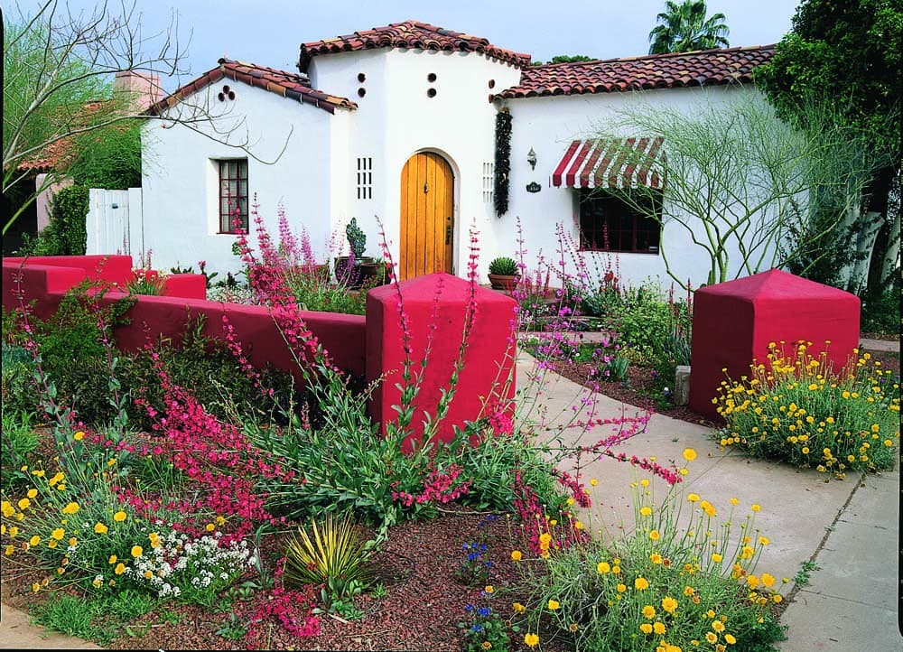 Front yard with desert landscaping 